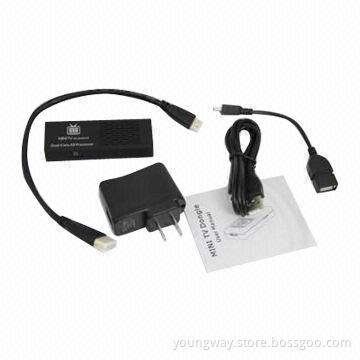 TV Dongle, Rockchips RK3066 up to 1.6GHz ARM Cortex Dual-core A9+ 1,080P Media+3D GPU